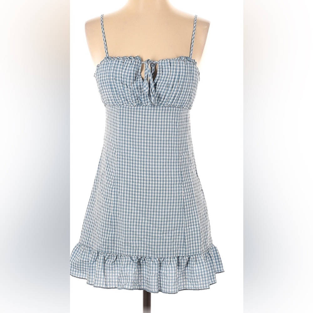 In GUC blue plaid dress